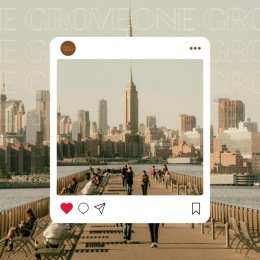 Instagram frame over NYC