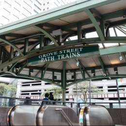 Grove Street Path Trains escalators